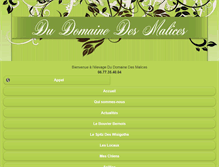 Tablet Screenshot of dudomainedesmalices.com